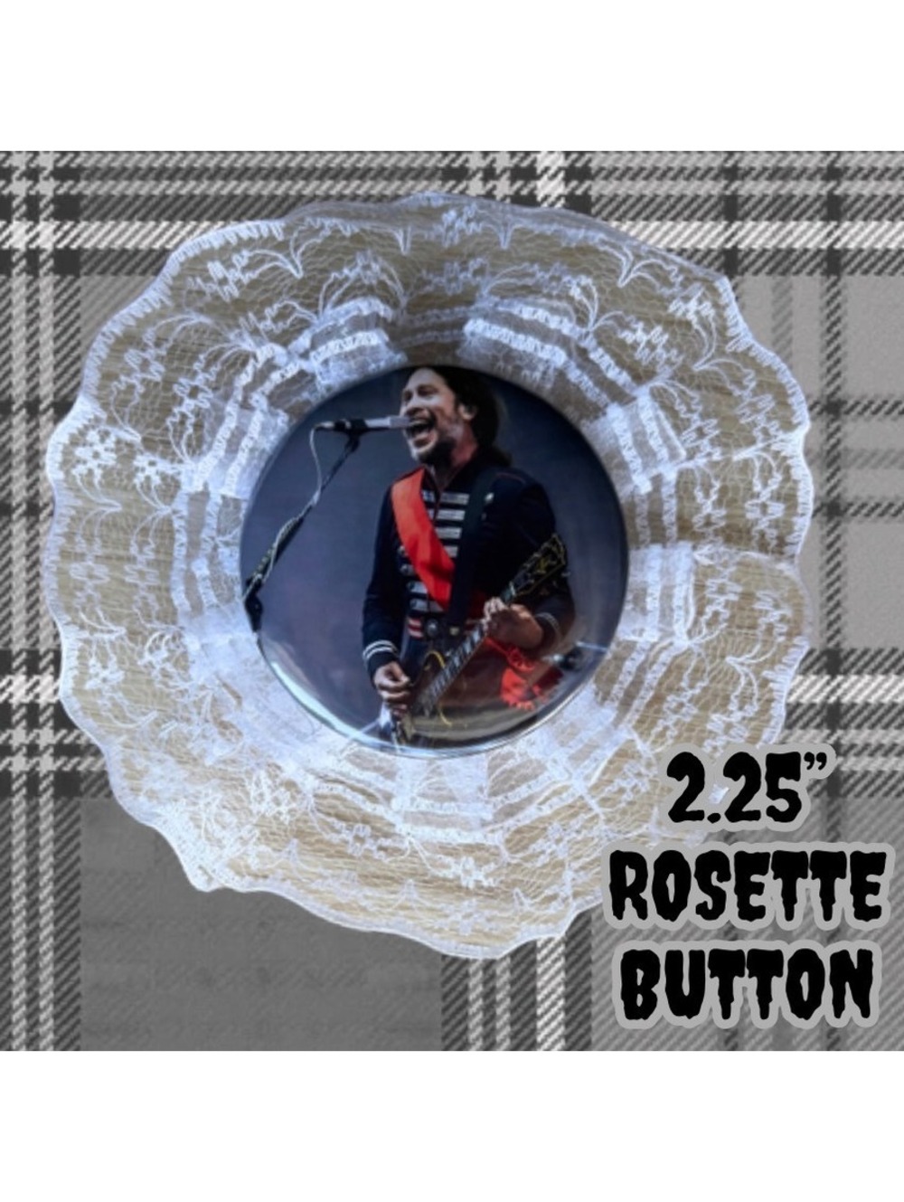 Ray Toro My Chemical Romance 2.25" Rosette Button